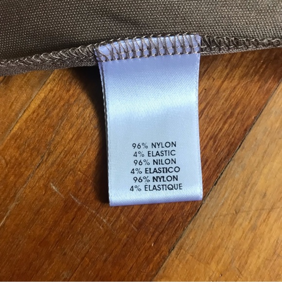 Worth New York Sheath Dress Brown Stretch Cut Out Lined Slip - Picture 8 of 8